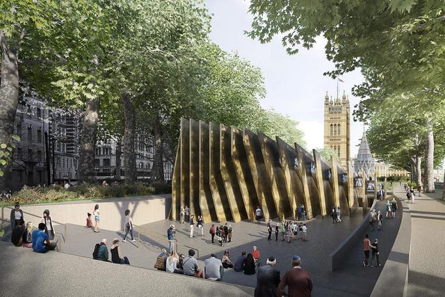 The design of the proposed memorial was chosen following a competition run by the government