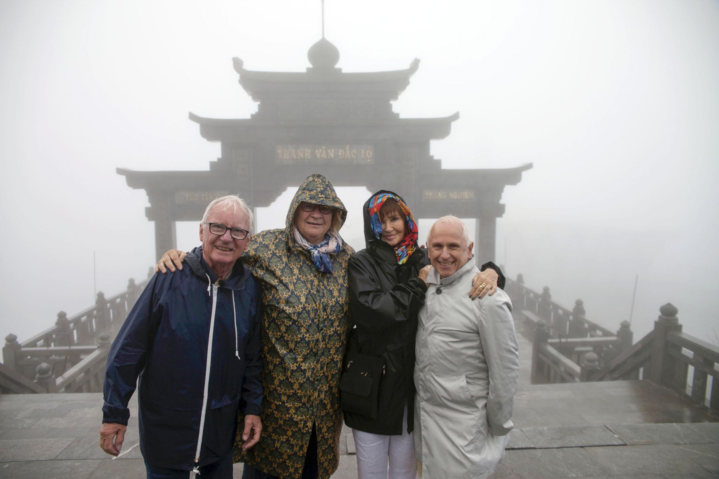 Old folks’ tour: from left, Syd Little, Rosemary Shrager, Stephanie Beacham and Wayne Sleep