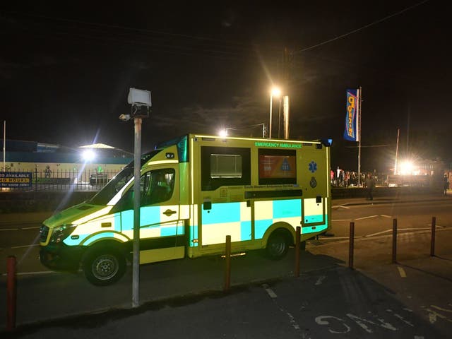 <p>Six people were rushed to hospital after part of a ceiling fell at the resort in Somerset in February 2019</p>