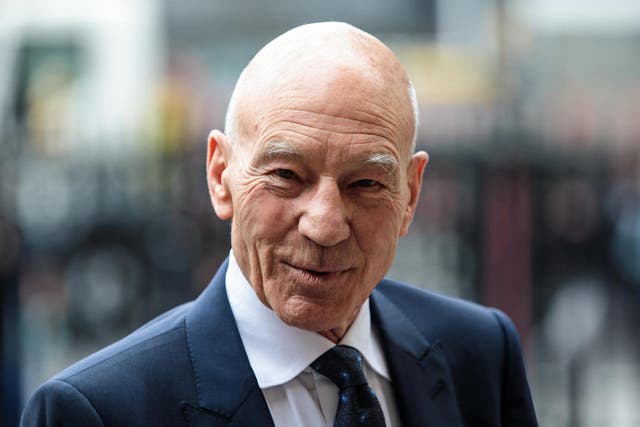 Sir Patrick Stewart arrives at Westminster Abbey for a memorial service for theatre great Sir Peter Hall OBE in September 2018