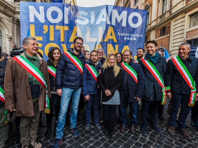 In Italy, up and coming neo-fascist party Fratelli d’Italia is led by a woman: the young and photogenic Giorgia Meloni