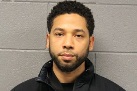 Actor Jussie Smollett (pictured in a mugshot) has been charged with disorder conduct.