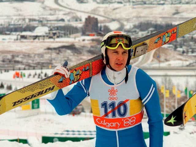 Nykanen at the Calgary Winter Olympics in 1988