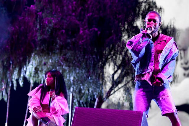 SZA and Kendrick Lamar performing at Coachella festival