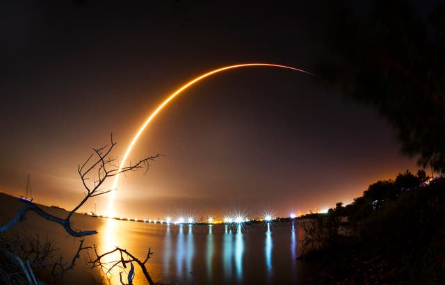 Launch of the SpaceX Falcon 9 rocket from Cape Canaveral