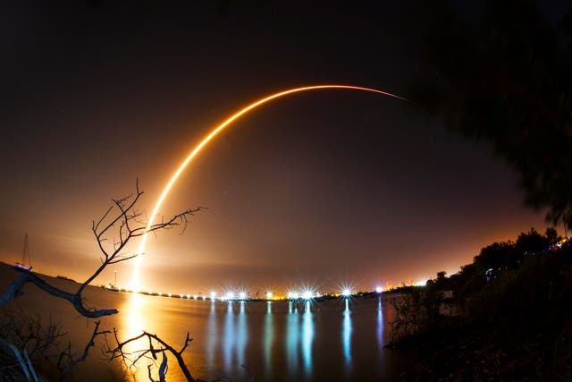 Launch of the SpaceX Falcon 9 rocket from Cape Canaveral