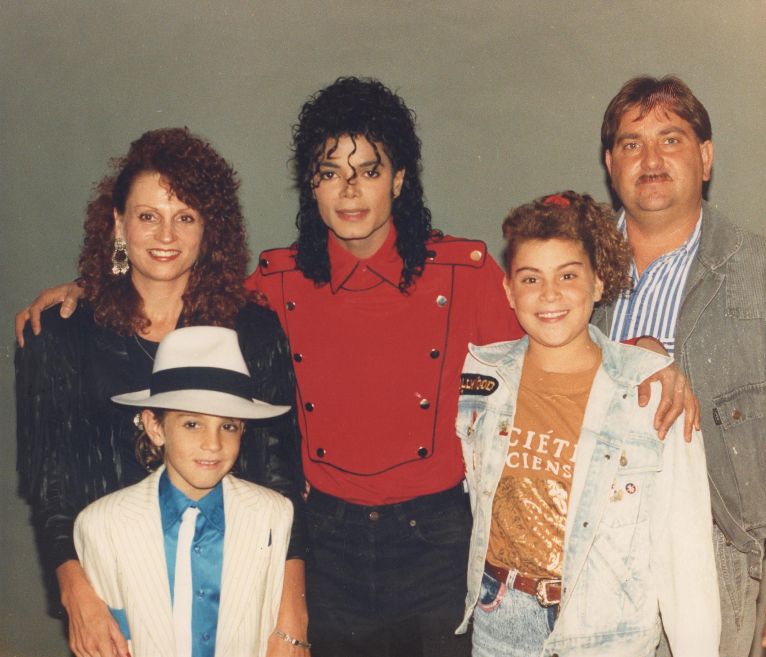 Michael Jackson with the Robson family