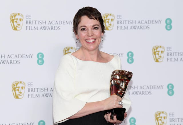 Olivia Colman, star of The Favourite, with her BAFTA for Best Actress earlier this month