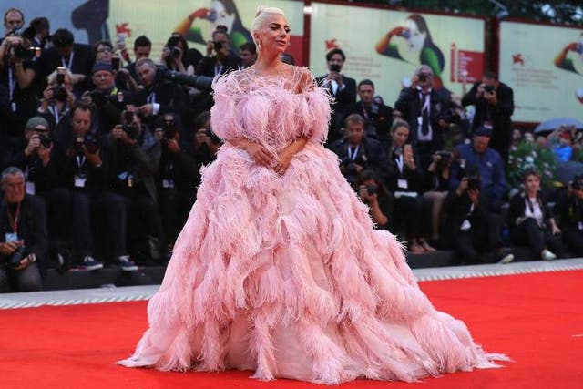 Lady Gaga wears Valentino Couture at the premiere of A Star is Born