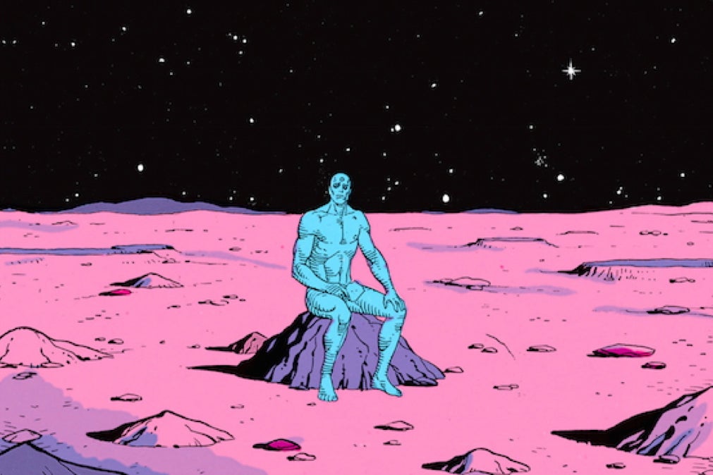 Doctor Manhattan on Mars in the comic version