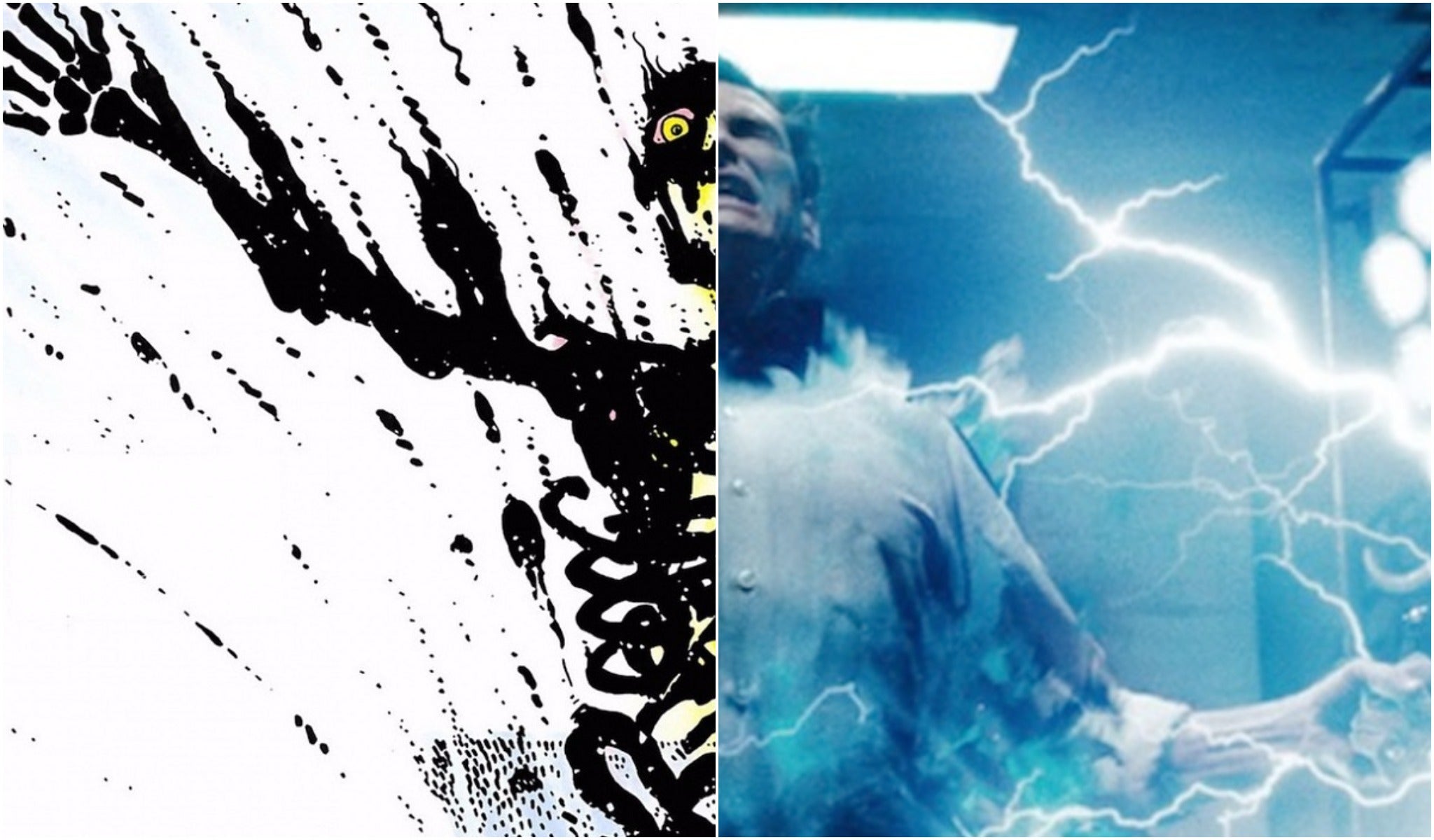 A scene from ‘Watchmen’ spliced with the same scene from the comic