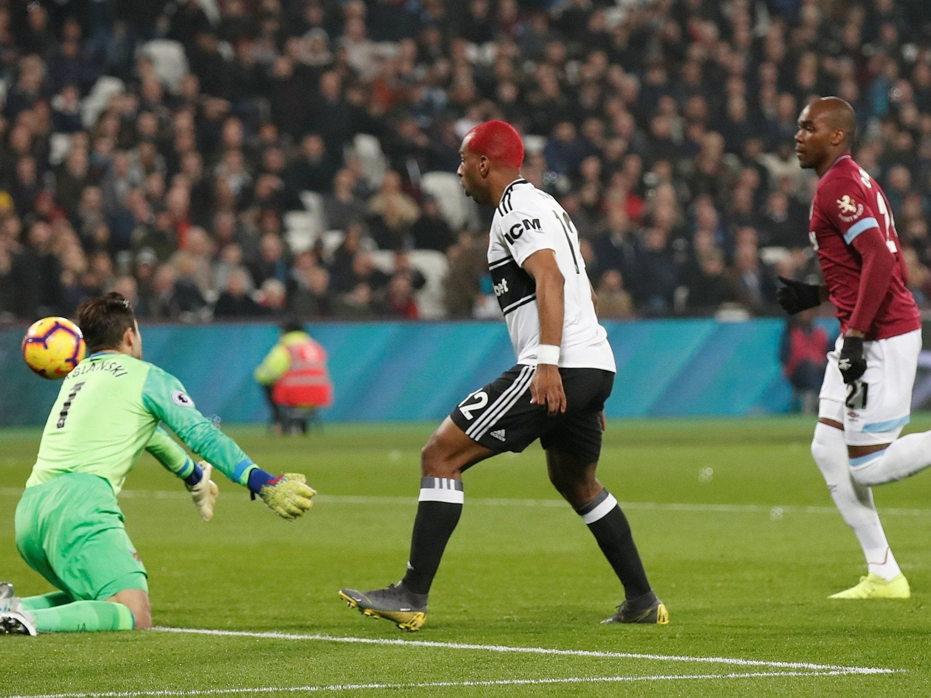 Ryan Babel opened the scoring for Fulham after three minutes