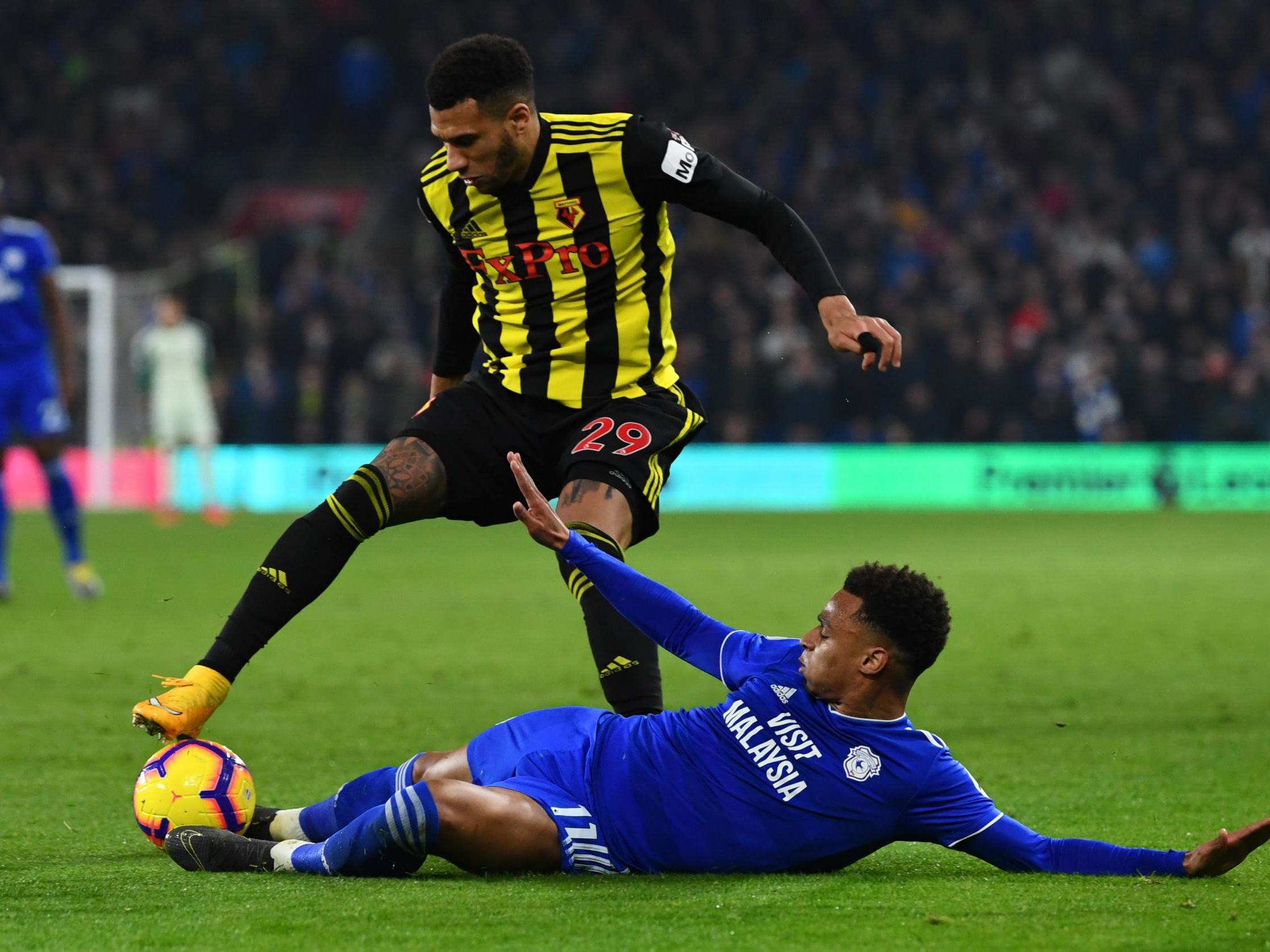 Image result for deeney cardiff 1-5 watford 2019 getty