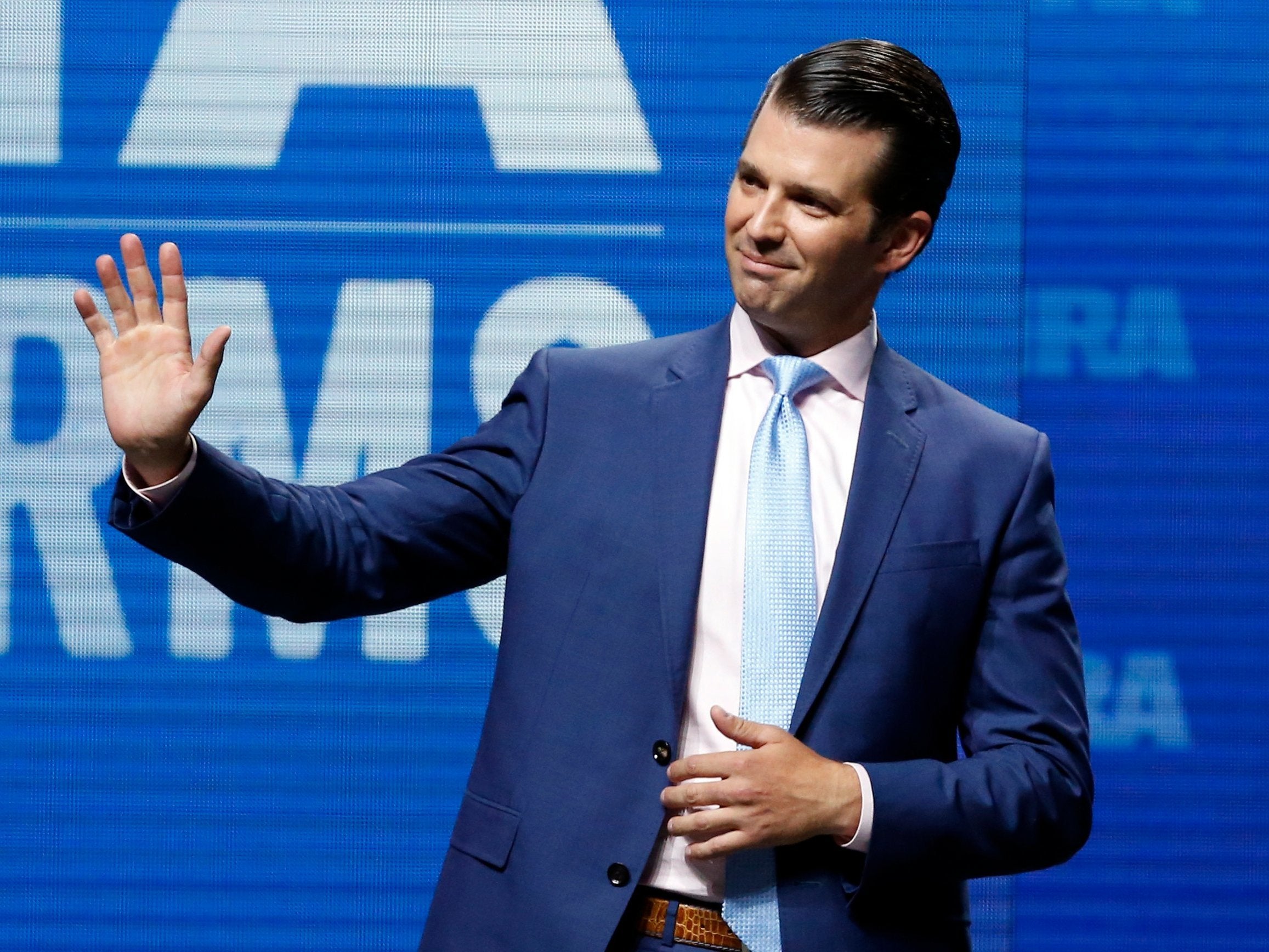 Donald Trump Jr at the National Rifle Association in Dallas in May 2018