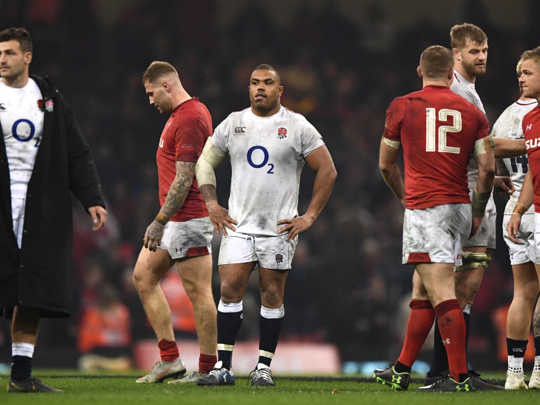 Sinckler looks dejected at the full-time whistle after England's defeat against Wales