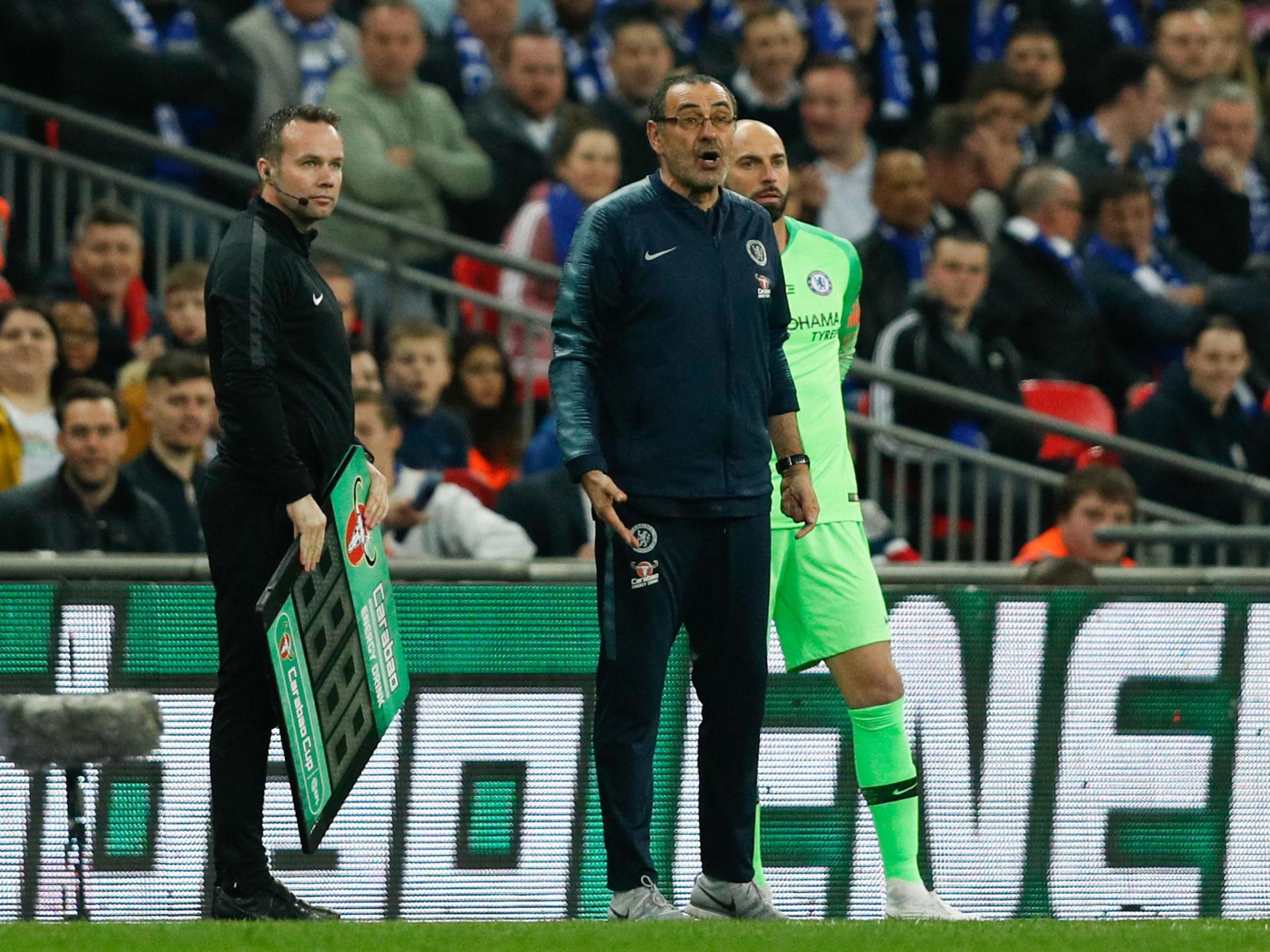 Tensions boiled over as Arrizabalaga refused to be subbed off