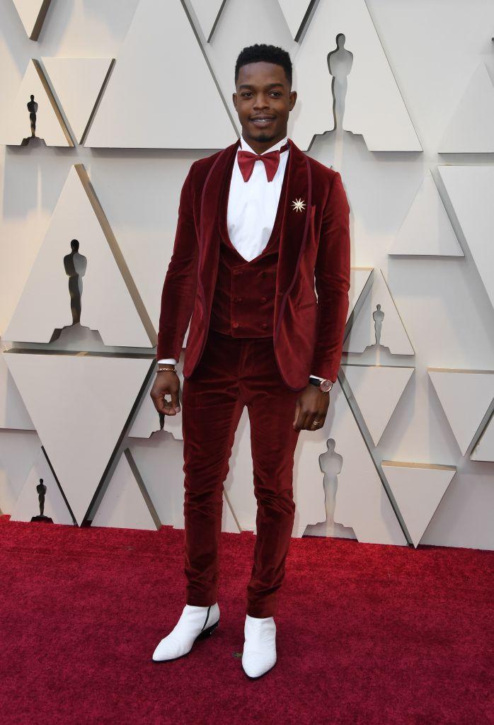 billy porter dress red carpet Billy Porter Wears Christian Siriano Tuxedo Gown to Oscars 2019
