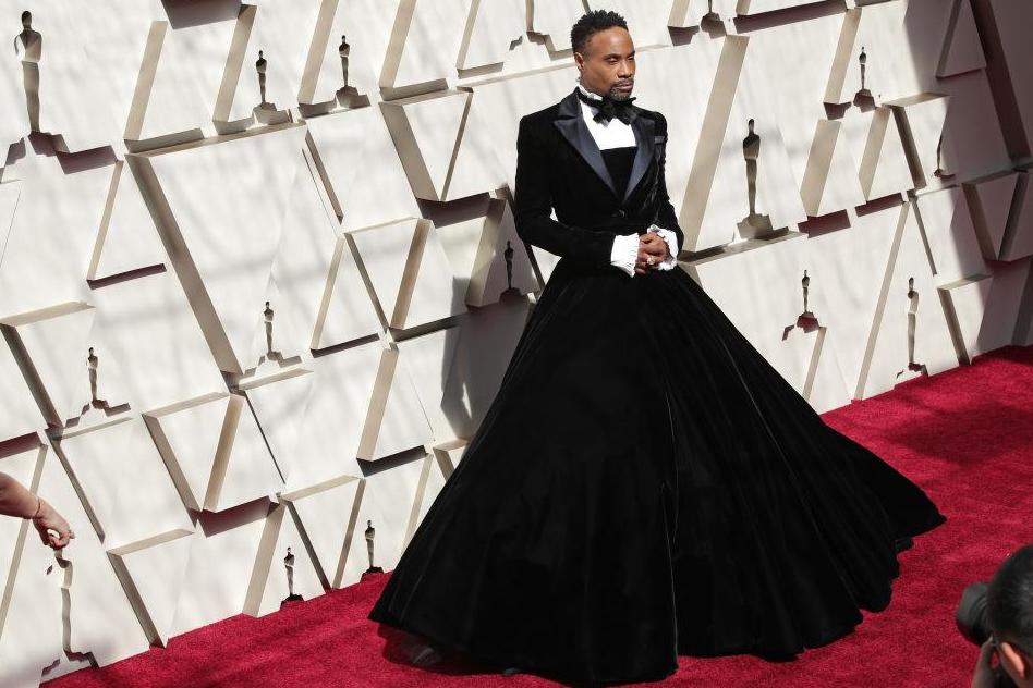 tuxedo gown at the oscars