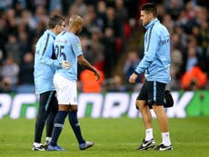 Guardiola fears City duo will be out for 'weeks'