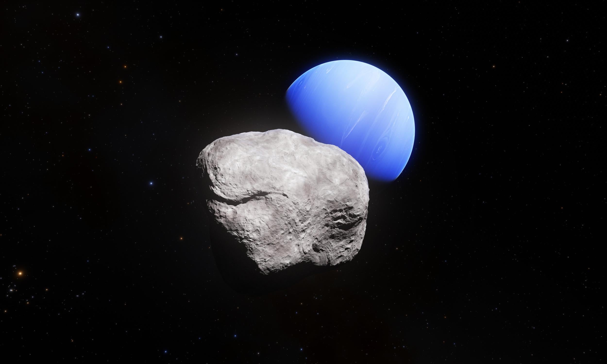 Artist’s impression of Neptune and Hippocamp