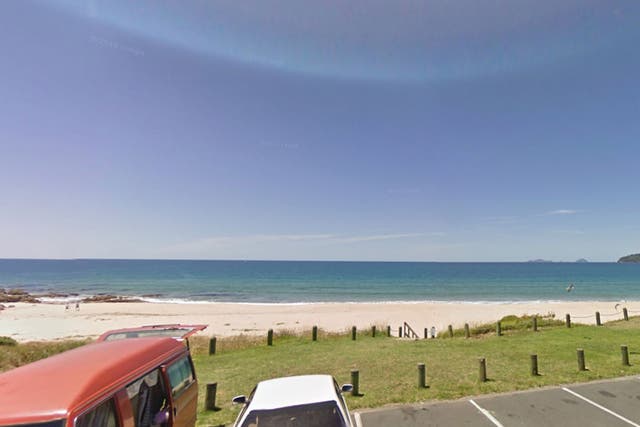 Ocean Beach in New Zealand, where Andrew Massey drowned while swimming on holiday