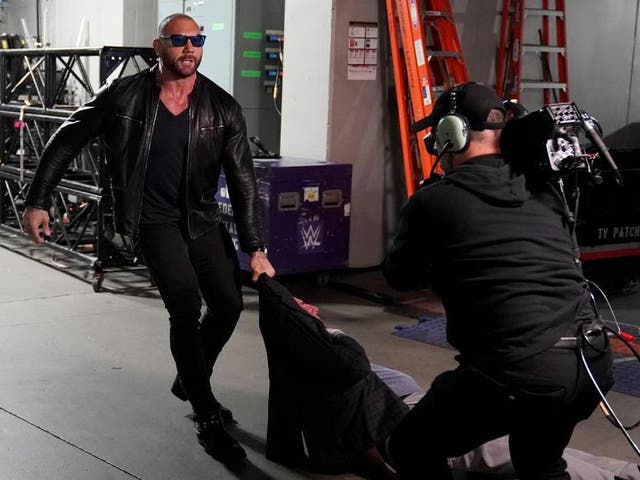 Batista made a shock return to the WWE to beat up Ric Flair