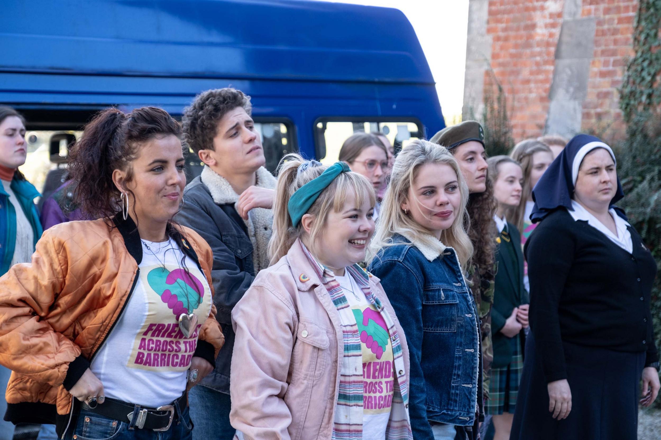 Derry Girls follows the lives of Michelle, James, Clare, Erin and Orla growing up in the 1990s