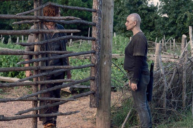 Normand Reedus and Samantha Morton in 'The Walking Dead'