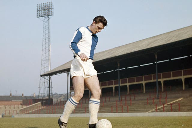 The centre-forward at Ewood Park, circa 1963. He scored 61 times for Blackburn Rovers