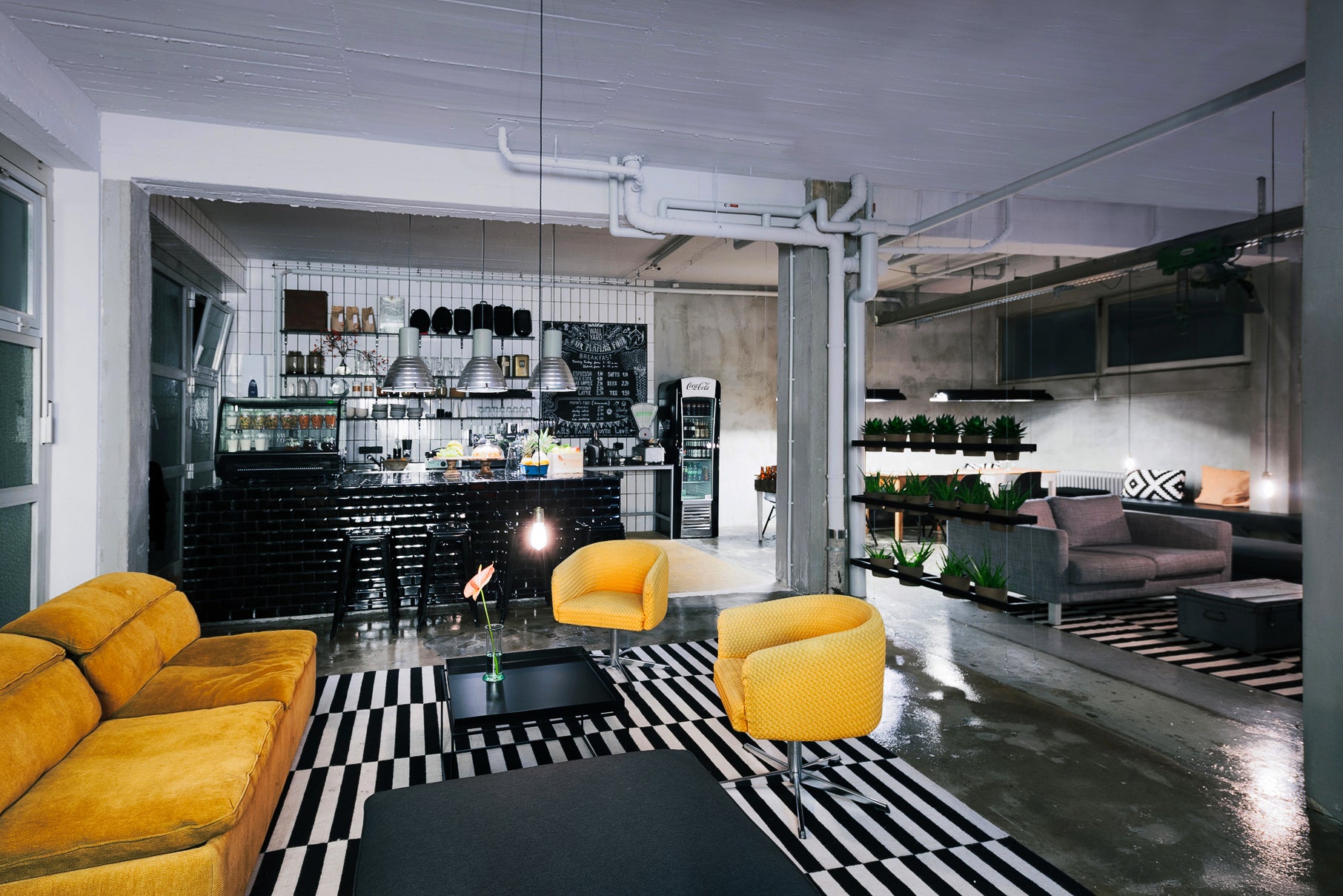 Sip cocktails in the Wallyard's lobby and bar
