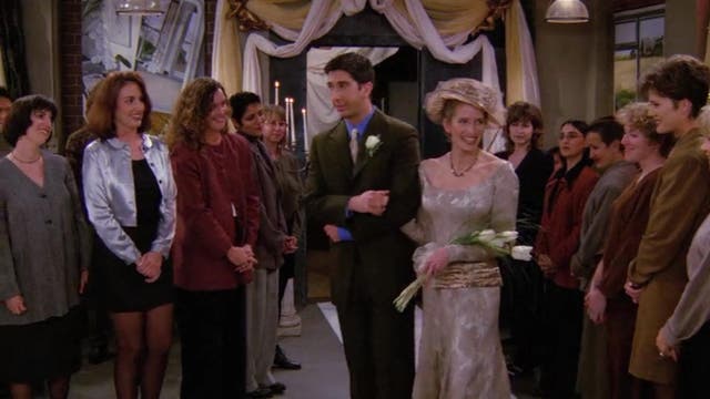 <strong> Season two, episode 11</strong> 
<p>
In 1996, The One with the Lesbian Wedding gave viewers the first same-sex wedding between two women shown on network television. Sure, the episode itself isn’t without flaws (some might argue that Carol and Susan’s wedding remained fundamentally heteronormative) but it remains one of the milestones from Friends’s legacy. It’s also moving and plants the seeds for some of the most enduring character arcs of the show, from Joey’s soap opera career to Monica’s professional woes and Rachel’s evolving family dynamics (beginning with her parents’ divorce). Phoebe’s storyline, which sees her supposedly possessed by the spirit of a recently deceased elderly massage client, is full of her character’s trademark whimsy and quirkiness. This is, in many ways, the quintessential Friends episode.