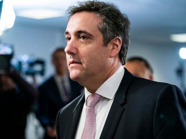 Michael Cohen, former attorney to US President Donald Trump, departs after testifying privately before the Senate Intelligence Committee in the Hart Senate Office Building in Washington, DC, on 26 February 2019