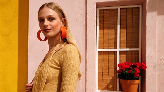 When it comes to earrings, the bigger the better, right? These weighty oversized orange earrings will do the job.
