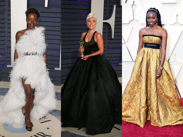 Lupita Nyong'o, Lady Gaga and Danai Gurira attend the 2019 Oscars ceremony