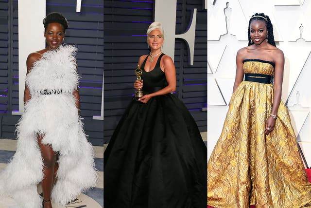 Lupita Nyong'o, Lady Gaga and Danai Gurira attend the 2019 Oscars ceremony