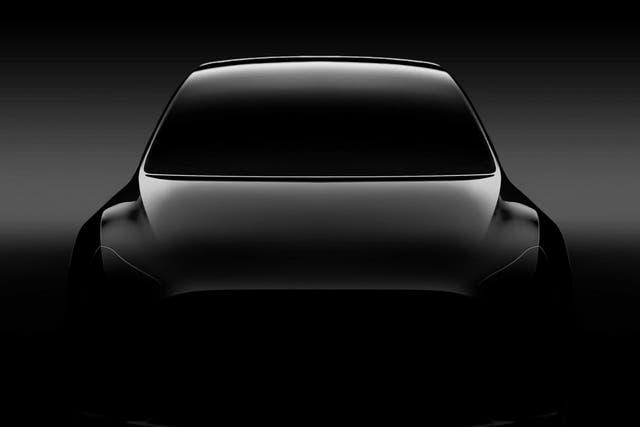Tesla teased an image of the Model Y in 2107