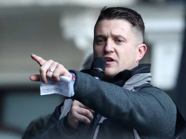 Tommy Robinson has seen his social media pages deleted by everyone except YouTube
