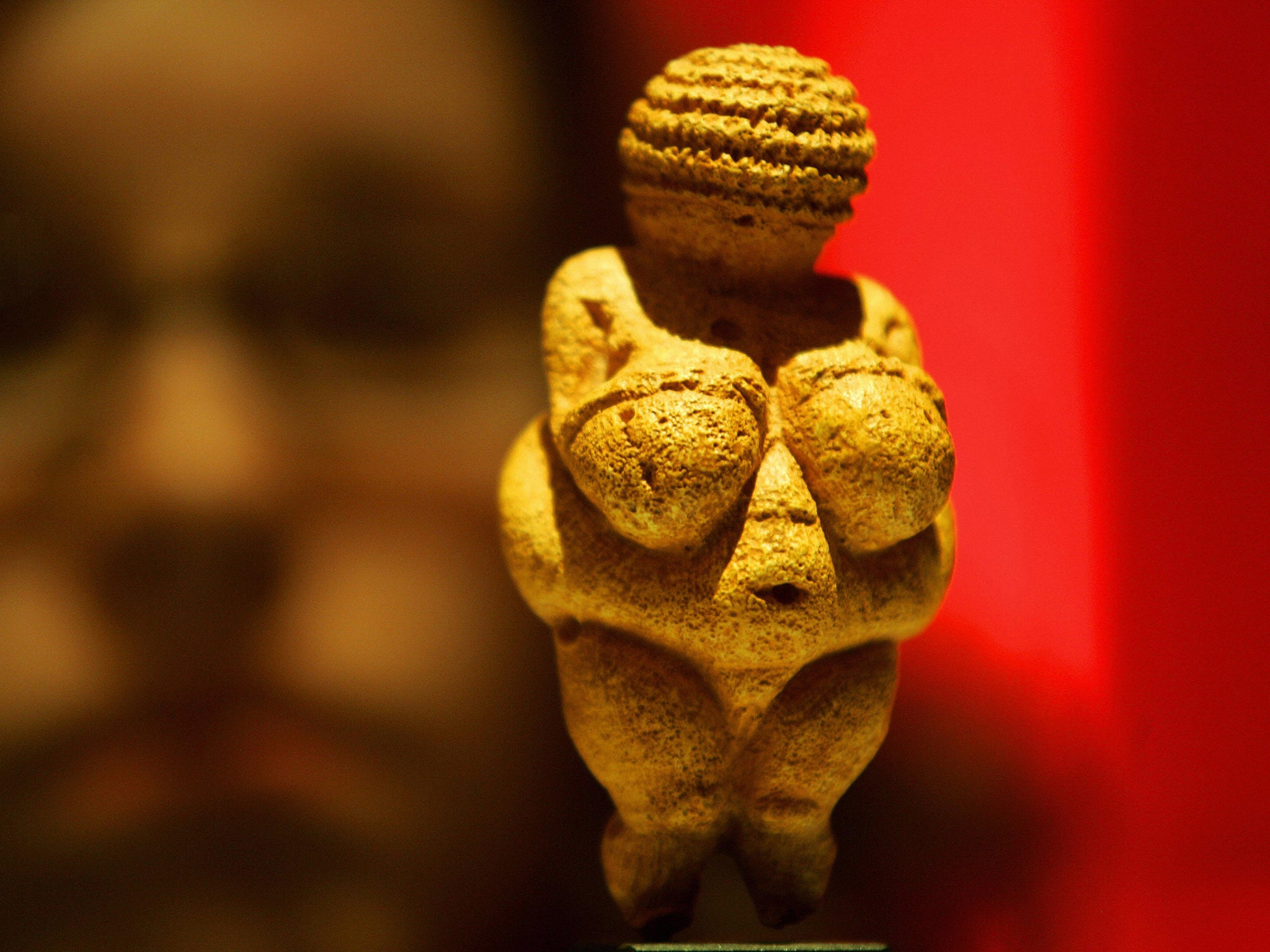 Venus of Willendorf, dated 25,000 years BC, is a symbol of sex, fertility and voluptuousness