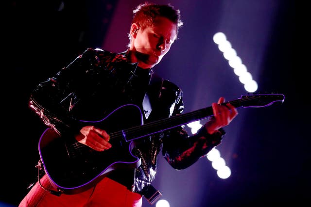Matt Bellamy of Muse performs on stage during 2019 iHeartRadio ALTer Ego at The Forum on 19 January, 2019 in Inglewood, California.