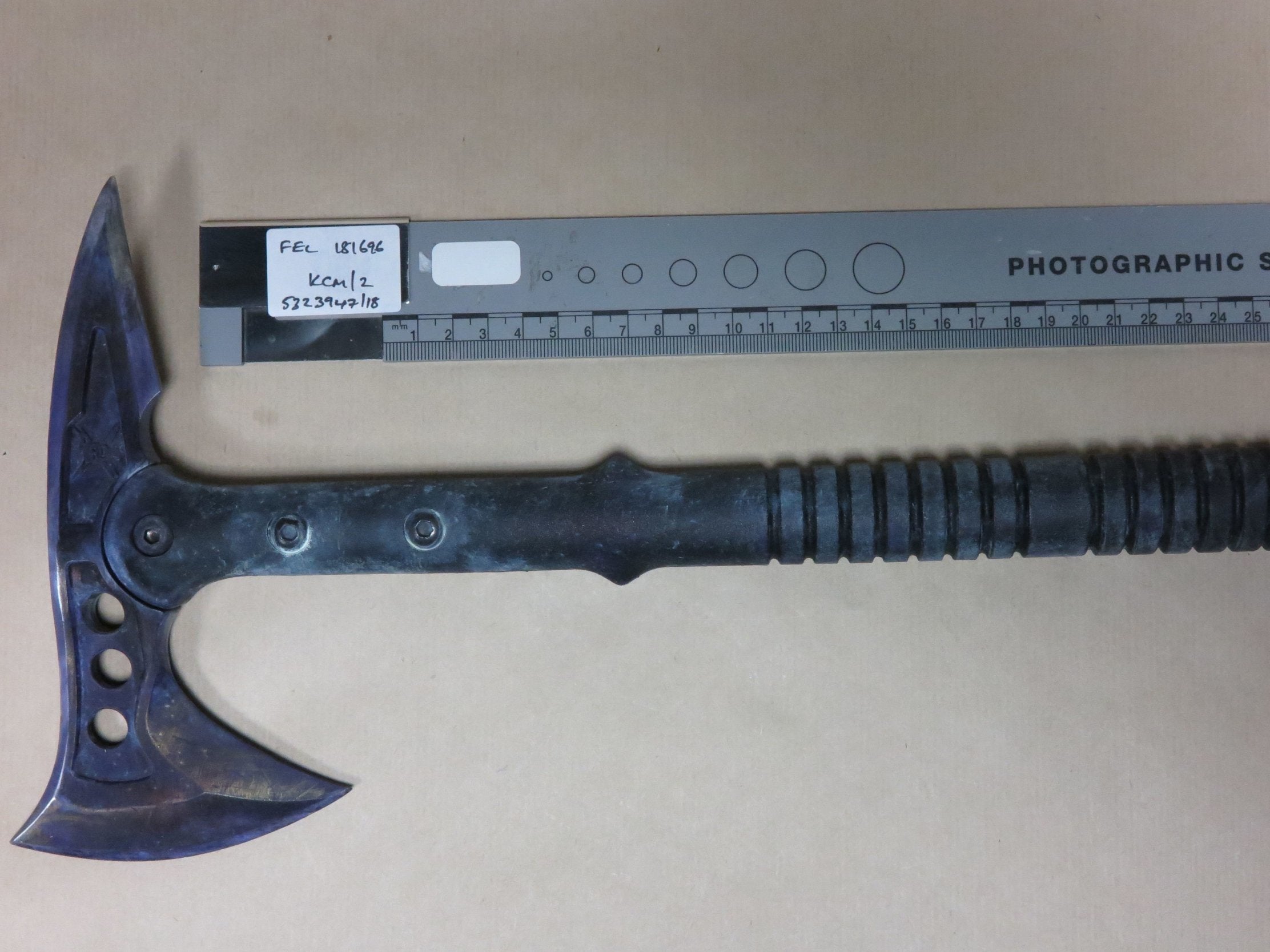 Axe found by police investigating the case