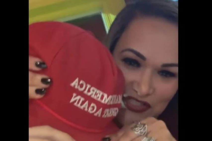 Rosiane Santos was filmed grabbing a man's MAGA hat
