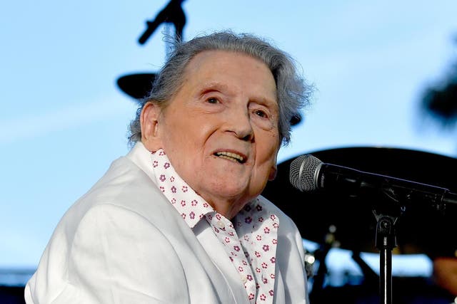 Jerry Lee Lewis performing at Stagecoach California's Country Music Festival at the Empire Polo Club in April 2017