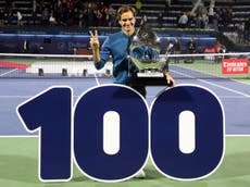 Federer wins 100th ATP singles title with victory against Tsitsipas