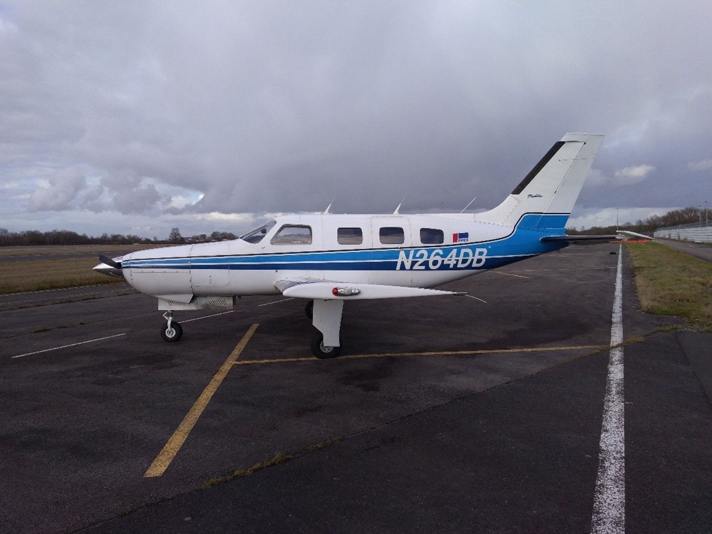 The Piper Malibu aircraft, N264DB, that crashed in the English Channel carrying footballer Emiliano Sala and pilot David Ibbotson