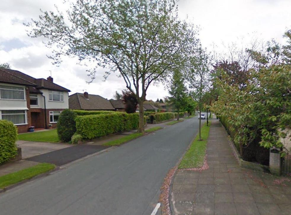 The attack took place in Gorse Bank Drive, Hale Barns, at 6.40pm on Saturday