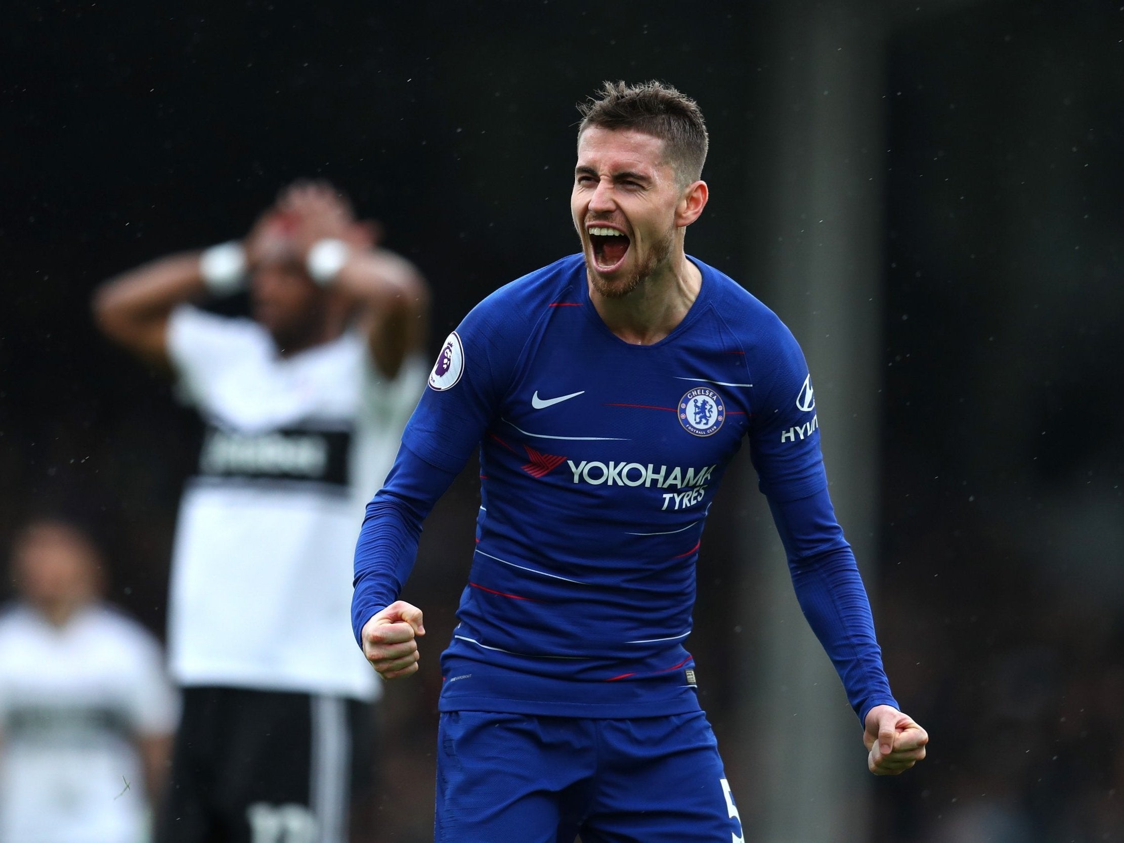 Jorginho of Chelsea celebrates after scoring