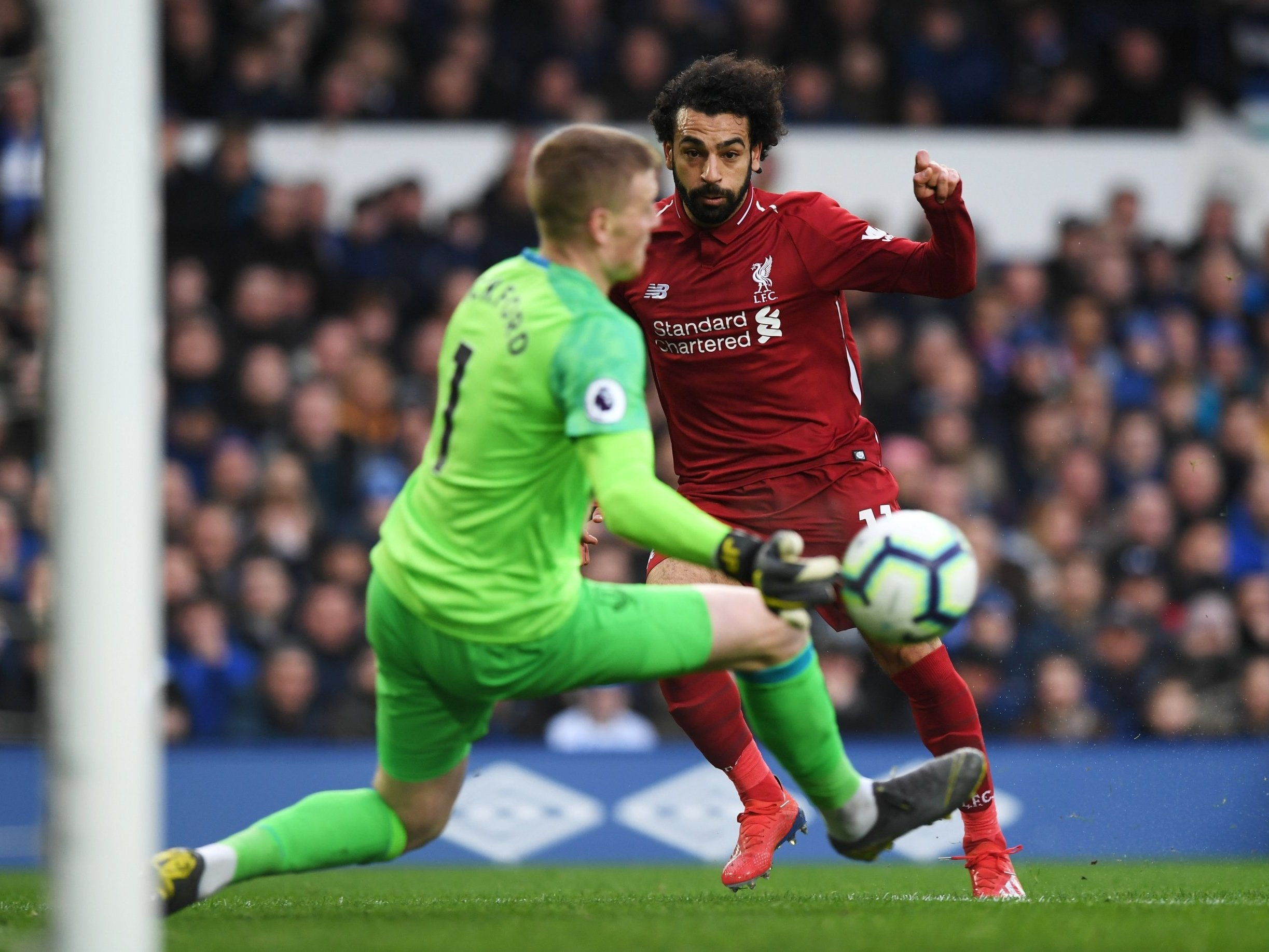 Jordan Pickford was impressive against Liverpool