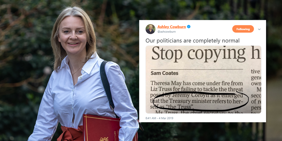 Liz Truss Refers To Herself As The Truss And People Have A Lot Of Thoughts Indy100 Indy100 