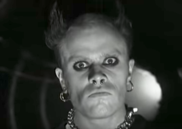 Keith Flint in The Prodigy's video for 'Firestarter'
