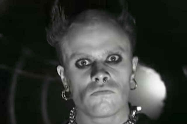 Keith Flint in The Prodigy's video for 'Firestarter'
